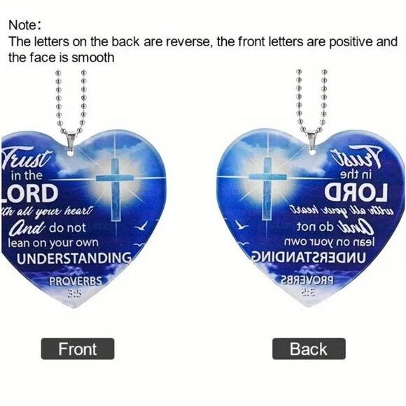 Trust in the Lord Car Mirror Ornament - Brand New - Picture 2 of 8
